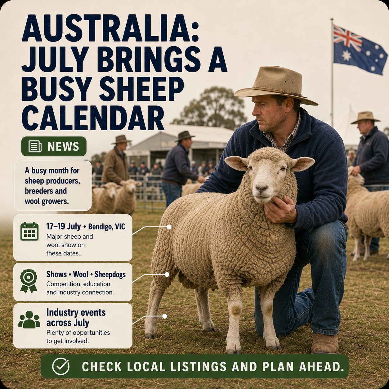 Australia: July Brings a Busy Sheep Industry Calendar