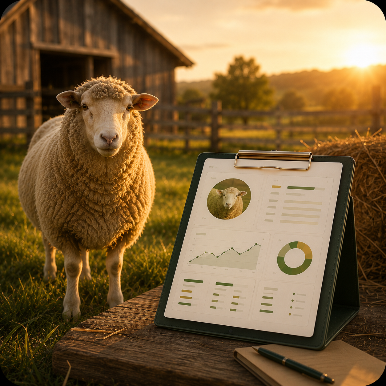 Visual del módulo ficha animal en HerdDeck Shepherd